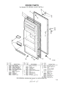 05 - Door parts for Whirlpool Freezer EYL12CTWR1 / from AppliancePartsPros.com