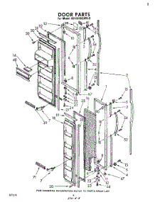 08 - Door parts for Whirlpool Refrigerator ED191EKLWR0 / from AppliancePartsPros.com