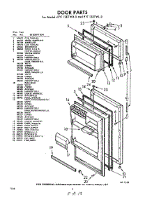 08 - Door parts for Whirlpool Freezer EYT12DTWR0 / from AppliancePartsPros.com
