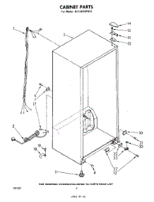 04 - Cabinet parts for Whirlpool Freezer EV110EXPW0 / from AppliancePartsPros.com
