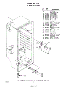 08 - Liner parts for Whirlpool Freezer EV110EXPW0 / from AppliancePartsPros.com