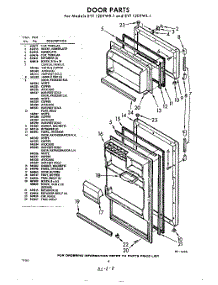08 - Door parts for Whirlpool Freezer EYT12DTWR1 / from AppliancePartsPros.com
