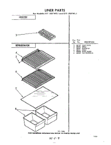 09 - Liner (Continued) parts for Whirlpool Freezer EYT12DTWR1 / from AppliancePartsPros.com