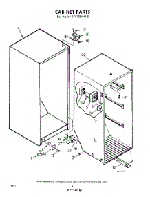 04 - Cabinet parts for Whirlpool Freezer EYV12DWR0 / from AppliancePartsPros.com
