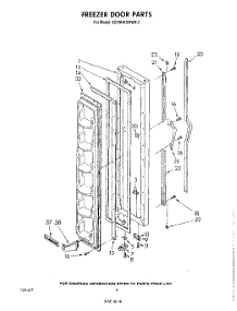 04 - Freezer Door parts for Whirlpool Refrigerator ED19HKXRCR2 / from AppliancePartsPros.com