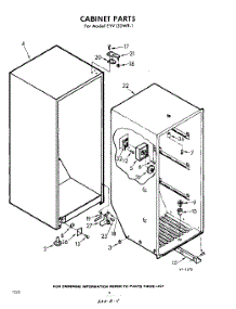 04 - Cabinet parts for Whirlpool Freezer EYV12DWR1 / from AppliancePartsPros.com