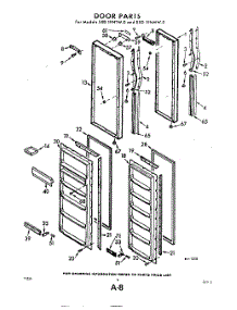 08 - Door parts for Whirlpool Refrigerator EXD19NMW0 / from AppliancePartsPros.com