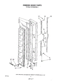 04 - Freezer Door parts for Whirlpool Refrigerator ED19HKXRFR4 / from AppliancePartsPros.com