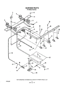 04 - Burner parts for Whirlpool Range F4307W2 / from AppliancePartsPros.com