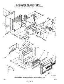 08 - Dispenser Front parts for Whirlpool Refrigerator EAD251MMWR0 / from AppliancePartsPros.com
