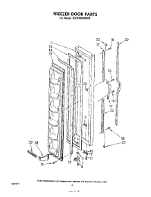 04 - Freezer Door parts for Whirlpool Refrigerator ED19HKXRGR0 / from AppliancePartsPros.com