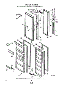 08 - Door parts for Whirlpool Refrigerator EXD19NMWR1 / from AppliancePartsPros.com