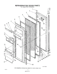 16 - Refrigerator Door parts for Whirlpool Refrigerator EAD251MMWR1 / from AppliancePartsPros.com