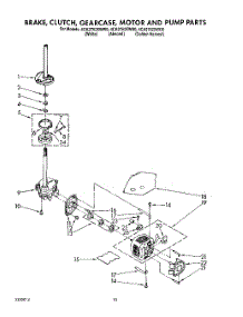 07 - Brake, Clutch, Gearcase, Motor And Pump parts for Whirlpool Washer 4CA2762XWG0 / from AppliancePartsPros.com