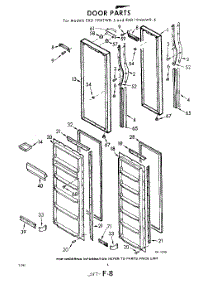 08 - Door parts for Whirlpool Refrigerator EXD19NMWR5 / from AppliancePartsPros.com