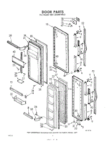 08 - Door parts for Whirlpool Refrigerator EED221MKWR0 / from AppliancePartsPros.com