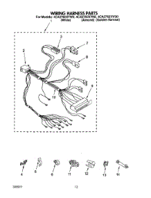 09 - Wiring Harness parts for Whirlpool Washer 4CA2782XYG0 / from AppliancePartsPros.com