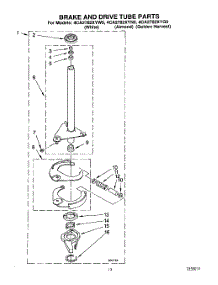 10 - Brake And Drive Tube parts for Whirlpool Washer 4CA2782XYG0 / from AppliancePartsPros.com