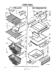 06 - Internal Liner parts for Whirlpool Refrigerator EAD25PMW2 / from AppliancePartsPros.com