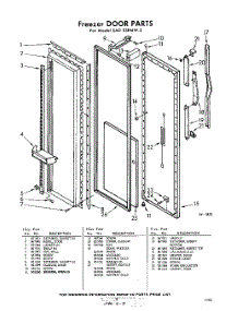 09 - Freezer Door parts for Whirlpool Refrigerator EAD25PMW2 / from AppliancePartsPros.com