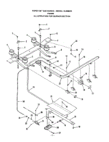 04 - Burner parts for Whirlpool Range F4458L0 / from AppliancePartsPros.com