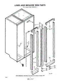 04 - Liner And Breaker Trim parts for Whirlpool Refrigerator EAD25PMW4 / from AppliancePartsPros.com