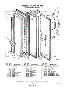 09 - Freezer Door parts for Whirlpool Refrigerator EAD25PMW4 / from AppliancePartsPros.com