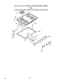 03 - Main Top parts for Whirlpool Range F8558L0 / from AppliancePartsPros.com