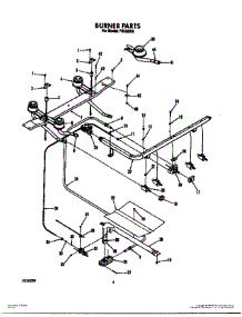 04 - Burner parts for Whirlpool Range F6558L0 / from AppliancePartsPros.com