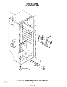 06 - Liner parts for Whirlpool Freezer EV150CXKW0 / from AppliancePartsPros.com