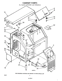 06 - Cabinet parts for Whirlpool CETS4AE41 / from AppliancePartsPros.com