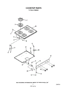 03 - Cook Top parts for Whirlpool Range F8858X0 / from AppliancePartsPros.com