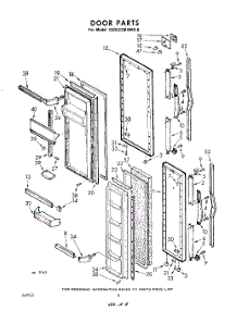 08 - Door parts for Whirlpool Refrigerator EED222MKWR0 / from AppliancePartsPros.com
