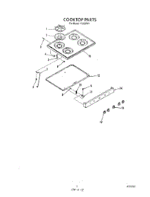 03 - Cook Top parts for Whirlpool Range F6558X1 / from AppliancePartsPros.com