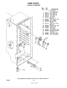 08 - Liner parts for Whirlpool Freezer EV150EXPW0 / from AppliancePartsPros.com