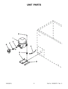 03 - Unit Parts parts for Whirlpool Freezer EH155FXBQ00 / from AppliancePartsPros.com