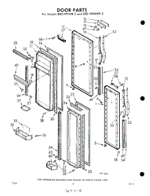 08 - Door parts for Whirlpool Refrigerator EXD19PMWR3 / from AppliancePartsPros.com