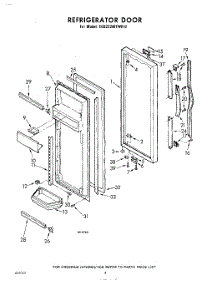 04 - Refrigerator Door parts for Whirlpool Refrigerator EED222MTWR0 / from AppliancePartsPros.com