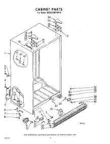 06 - Cabinet parts for Whirlpool Refrigerator EED222MTWR0 / from AppliancePartsPros.com