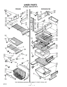 10 - Liner parts for Whirlpool Refrigerator EED222MTWR0 / from AppliancePartsPros.com