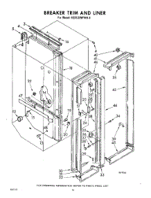 16 - Breaker Trim And Liner parts for Whirlpool Refrigerator EED222MTWR0 / from AppliancePartsPros.com