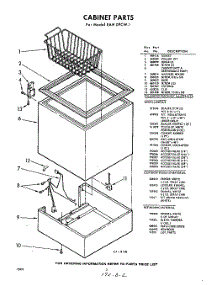 02 - Section parts for Whirlpool Freezer EAH09CW1 / from AppliancePartsPros.com