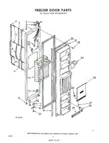 12 - Freezer Door parts for Whirlpool Refrigerator EED251MMWR0 / from AppliancePartsPros.com