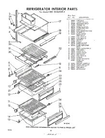 18 - Refrigerator Interior parts for Whirlpool Refrigerator EED251MMWR0 / from AppliancePartsPros.com