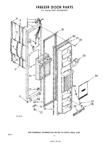 12 - Freezer Door parts for Whirlpool Refrigerator EED251MMWR1 / from AppliancePartsPros.com