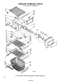 16 - Freezer Interior parts for Whirlpool Refrigerator EED251MMWR1 / from AppliancePartsPros.com