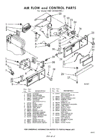 19 - Air Flow And Control parts for Whirlpool Refrigerator EED251MMWR1 / from AppliancePartsPros.com
