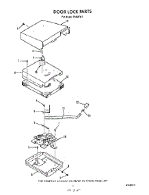 05 - Door Lock parts for Whirlpool Range F8958L1 / from AppliancePartsPros.com