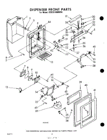 08 - Dispenser Front parts for Whirlpool Refrigerator EED251MMWR4 / from AppliancePartsPros.com