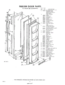 08 - Freezer Door parts for Whirlpool Refrigerator EED261MKWR0 / from AppliancePartsPros.com